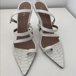 Fenty white snake heels spiraling 38